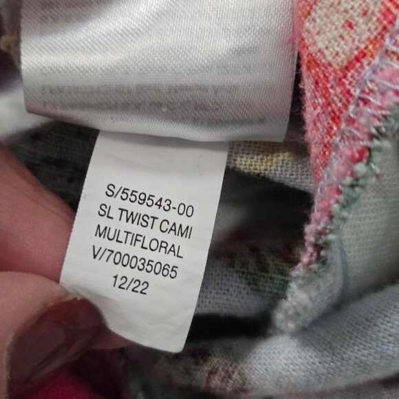 Old Navy Size L Tie-Shoulder Cropped Linen Blend Smocked Wide Floral Jumpsuit - Picture 11 of 11